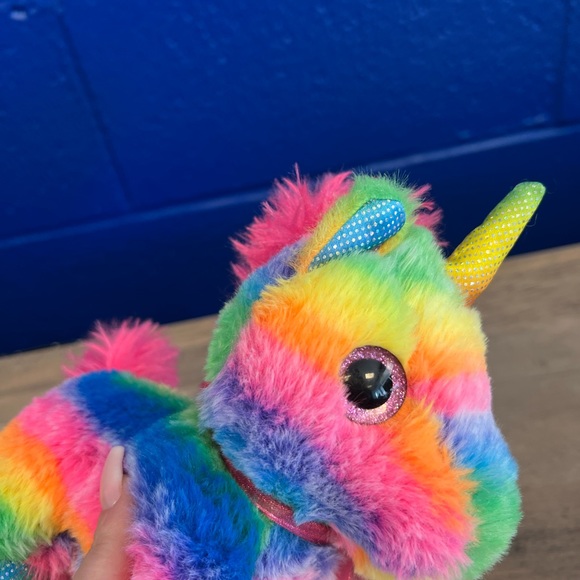 Multicolor Rainbow International Unicorn Plush Stuffed Animal Toy 8" - Picture 6 of 11